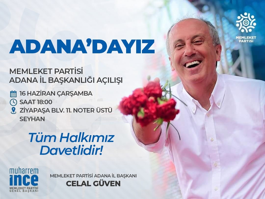 Muharrem İnce Adana’ya geliyor